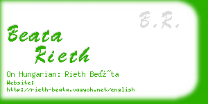 beata rieth business card